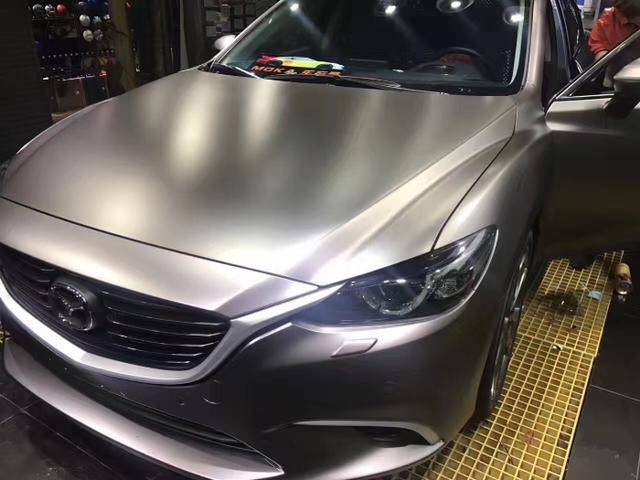 马自达阿特兹电光钛灰车身改色贴膜案例爆款颜色