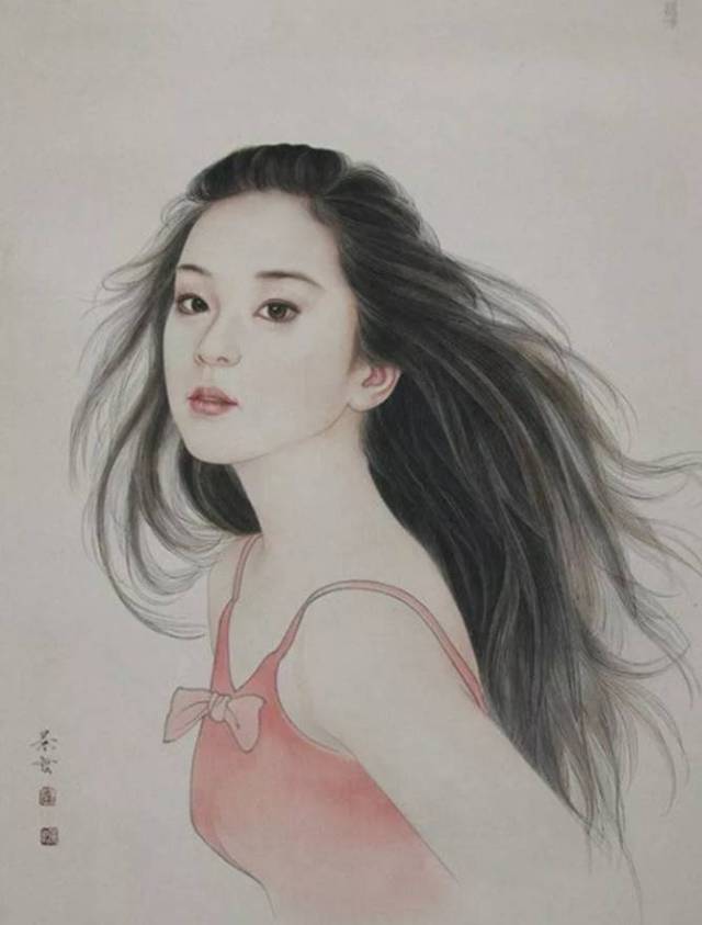 崔景哲现代工笔画, 画出来的美女一比一的诱人!