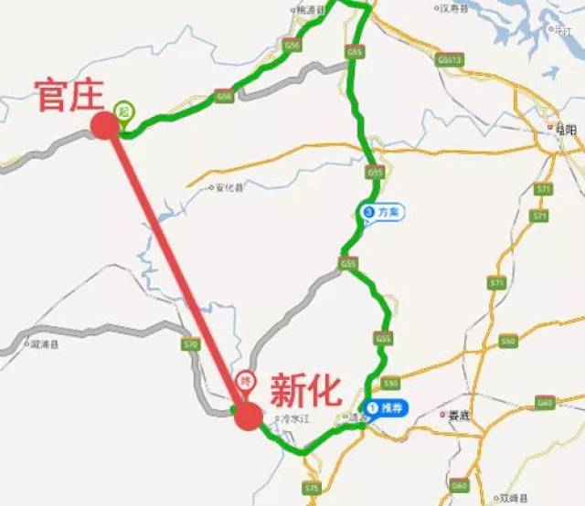 湖南官新高速路线图图片