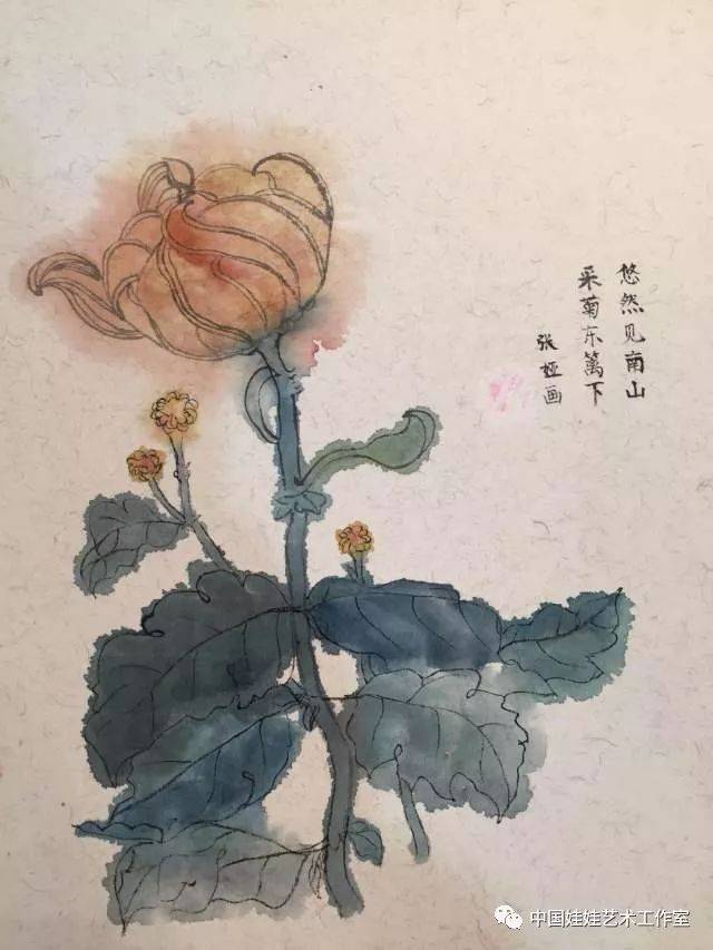 采菊东篱下,悠然见南山-- 成人 | 写意花卉班