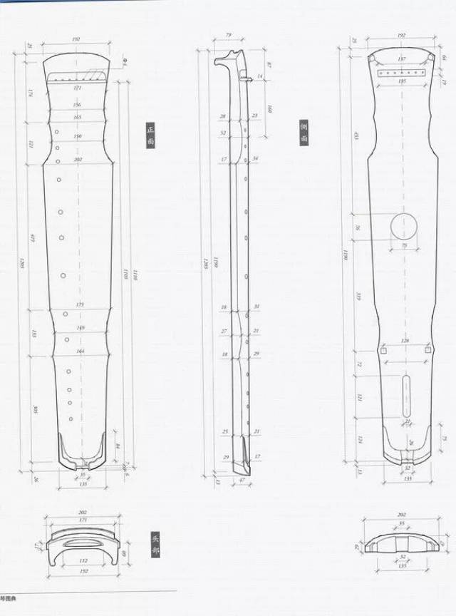 古琴斫制图纸及尺寸图片