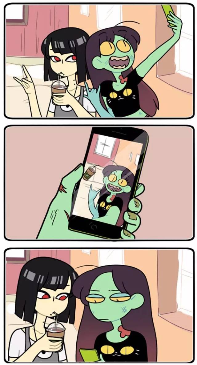 漫画:如果你的朋友们是僵尸和怪物会怎样?