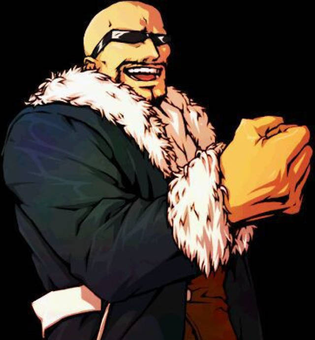 拳皇中,有着这样的一个人:大叔双棍在手,左拥右抱