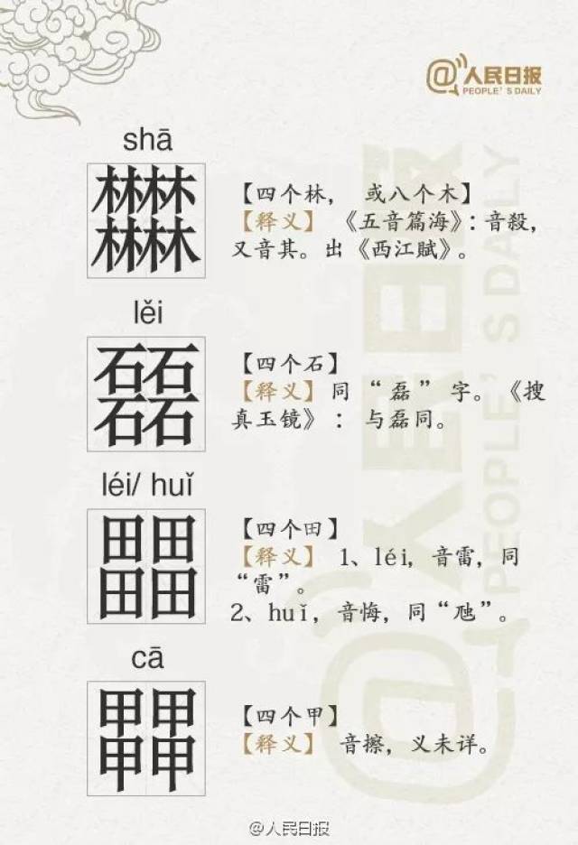 四个月“朤”读什么,你知道吗?快来挑战这些有趣的四叠字!_搜狐网