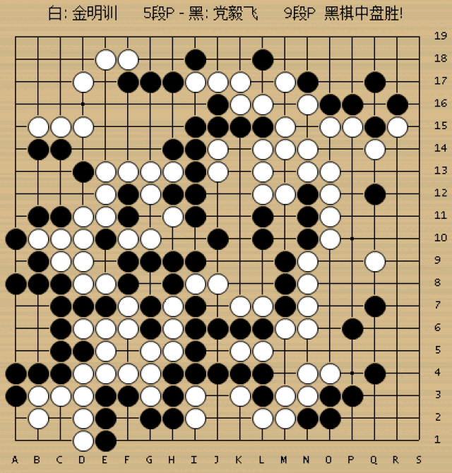动图棋谱-农心杯第9局 党毅飞执黑中盘胜金明训