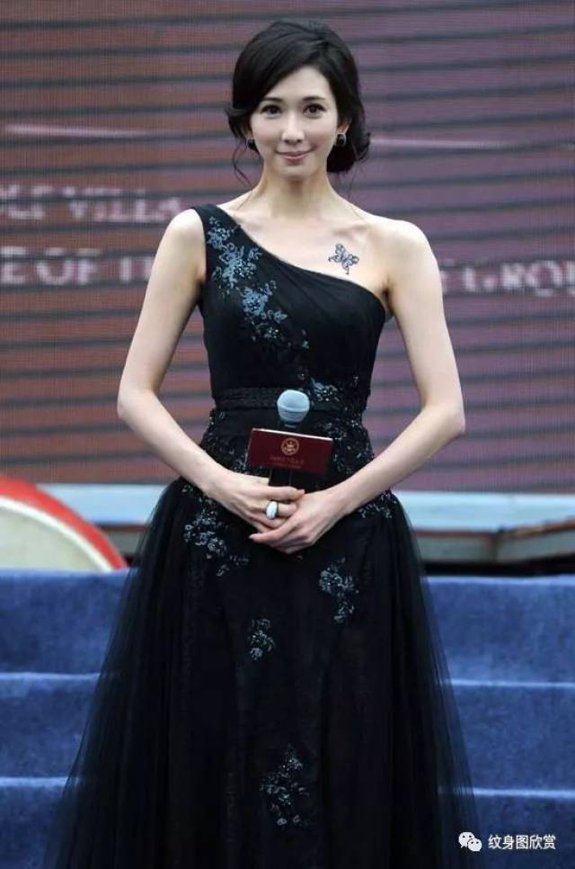 明星纹身 - 【林志玲】蝴蝶纹身