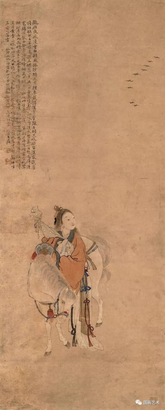 費丹旭 人物 清代名家： 费丹旭仕女画作欣赏