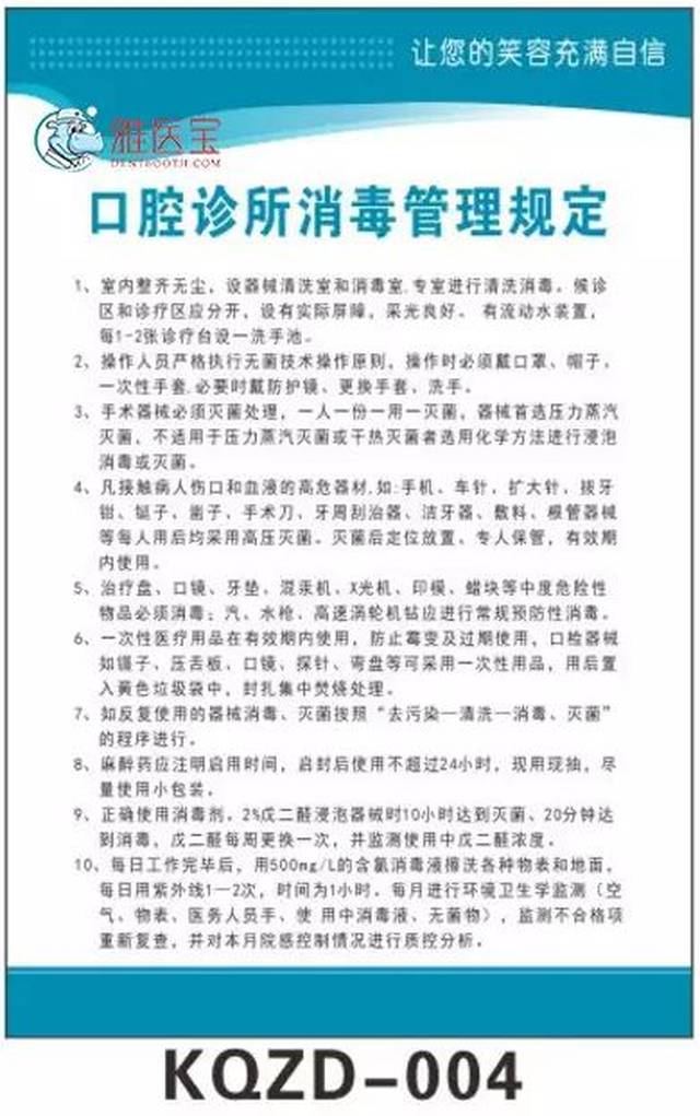 口腔诊所规章制度,一定有您缺的!