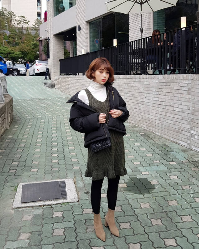 矮个子女生穿衣搭配 短款棉衣 帮你打造大长腿