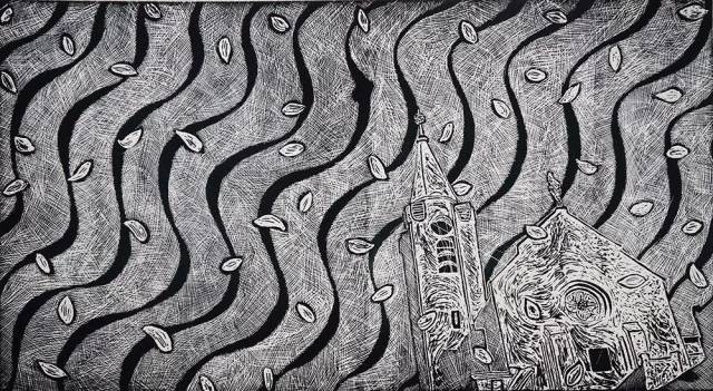 林婉莹 《濠镜系列之四》   ×45cm 锌版画 2017