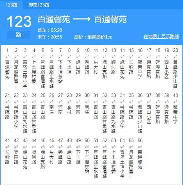 青岛221路公交车路线图图片