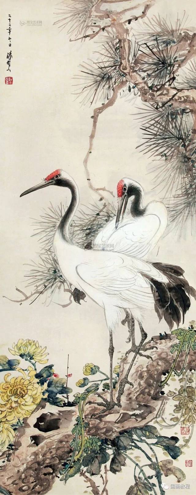 松鹤画法集锦(太全了,转发收藏了~)-文化频道-手机搜狐