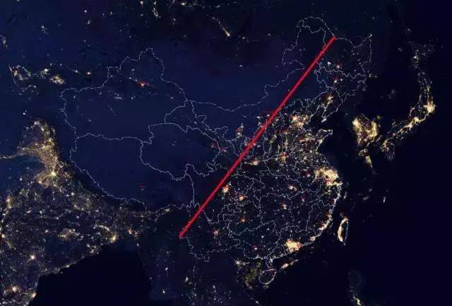 中国夜景灯光地图图片