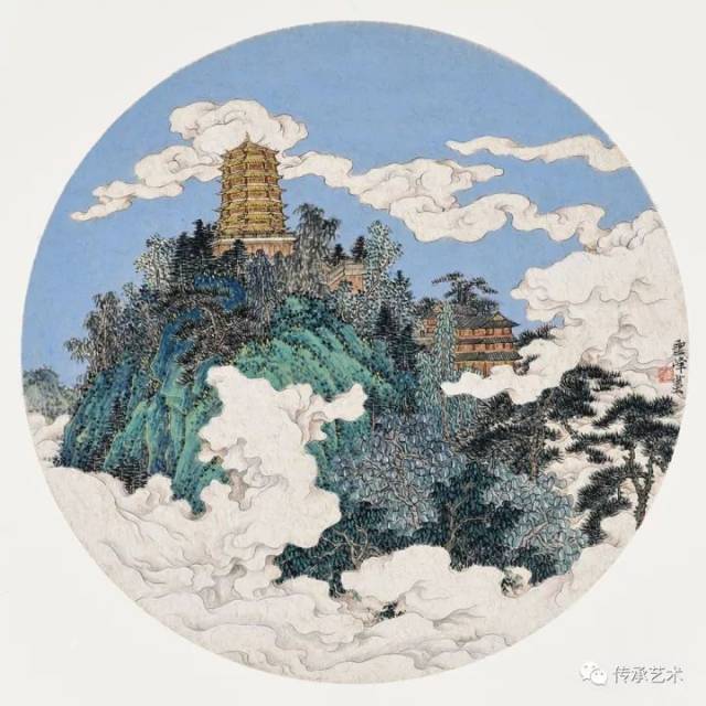 【书画】卧游青城,蜀山问道——李圣峰创作之大青绿小景山水系列