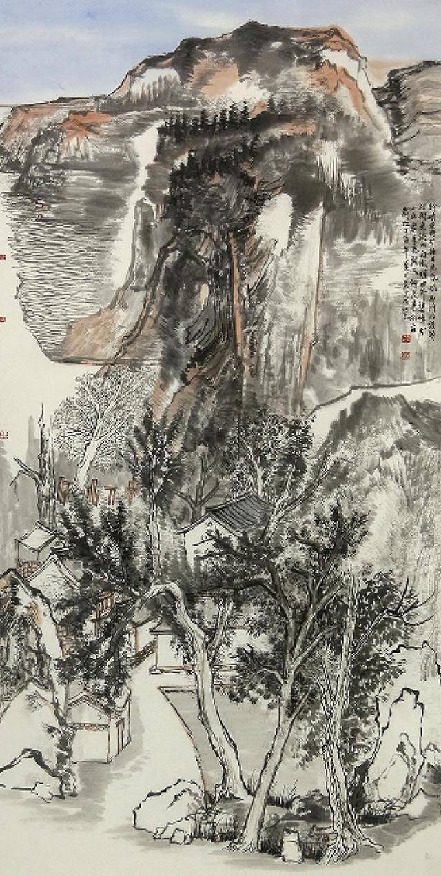 刘晨光 翠微映山净135×67cm