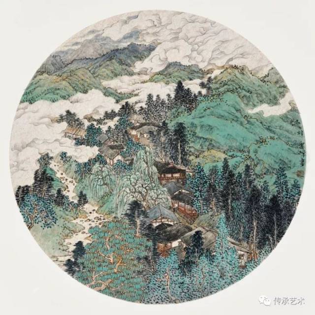 【书画】卧游青城,蜀山问道——李圣峰创作之大青绿小景山水系列