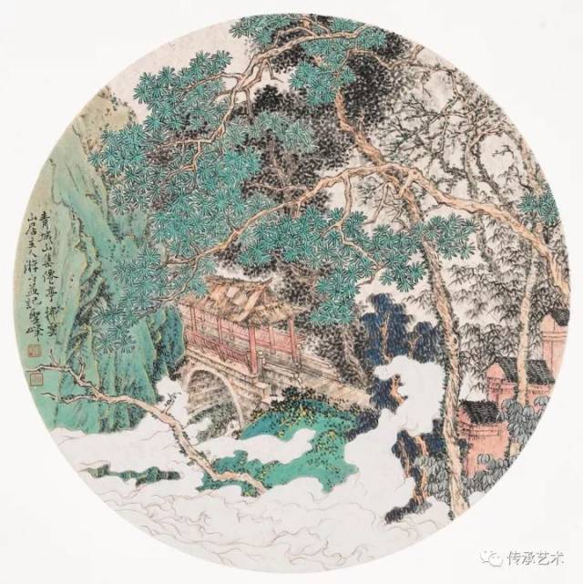 【书画】卧游青城,蜀山问道——李圣峰创作之大青绿小景山水系列