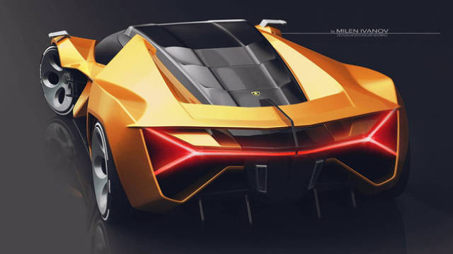 兰博基尼conceptox渲染 颠覆传统理念_手机搜狐网