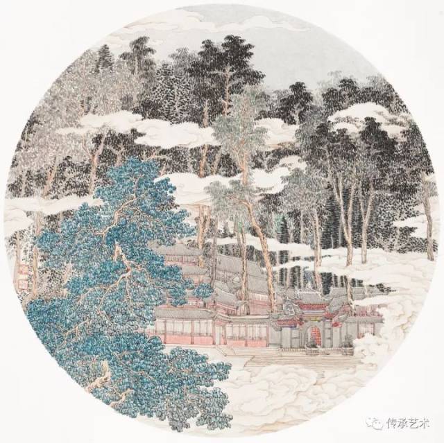 【书画】卧游青城,蜀山问道——李圣峰创作之大青绿小景山水系列