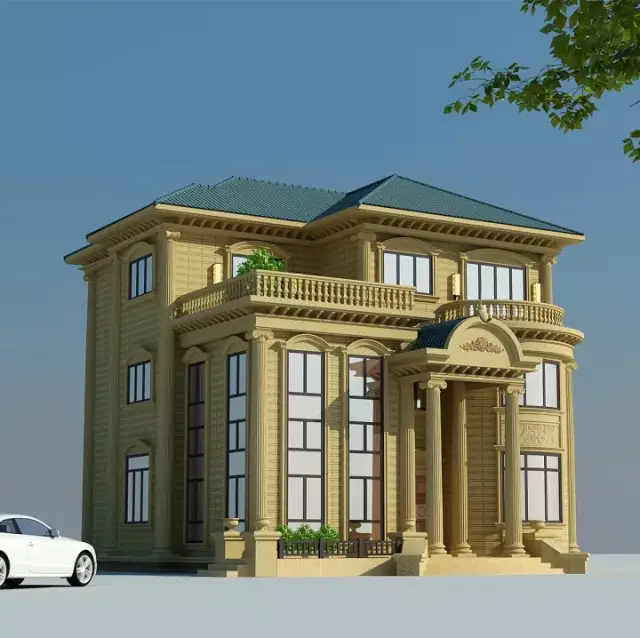 欧式三层豪华别墅,造价500万,村长家才建的起的私人豪宅