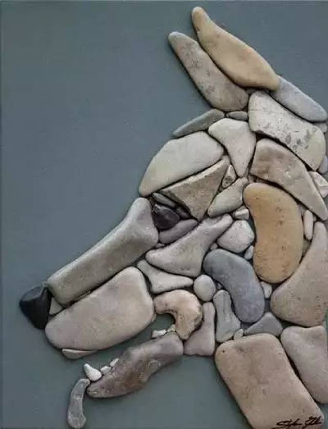 创意| 那些超美的石头拼贴画