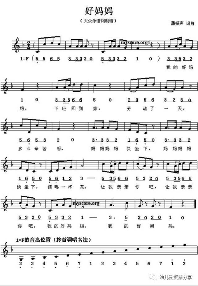 幼儿园老师常用曲谱(五线谱版)