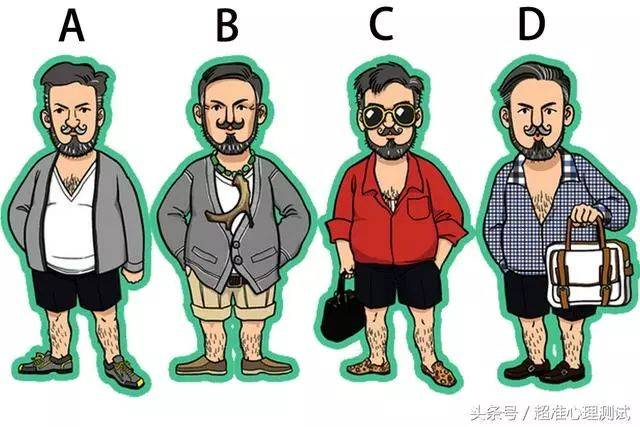 心理测试:四位大叔你觉得哪个最帅?测你天生具有哪种魅力!