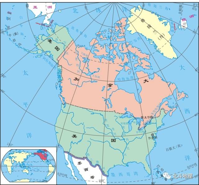 北美洲半球位置图片