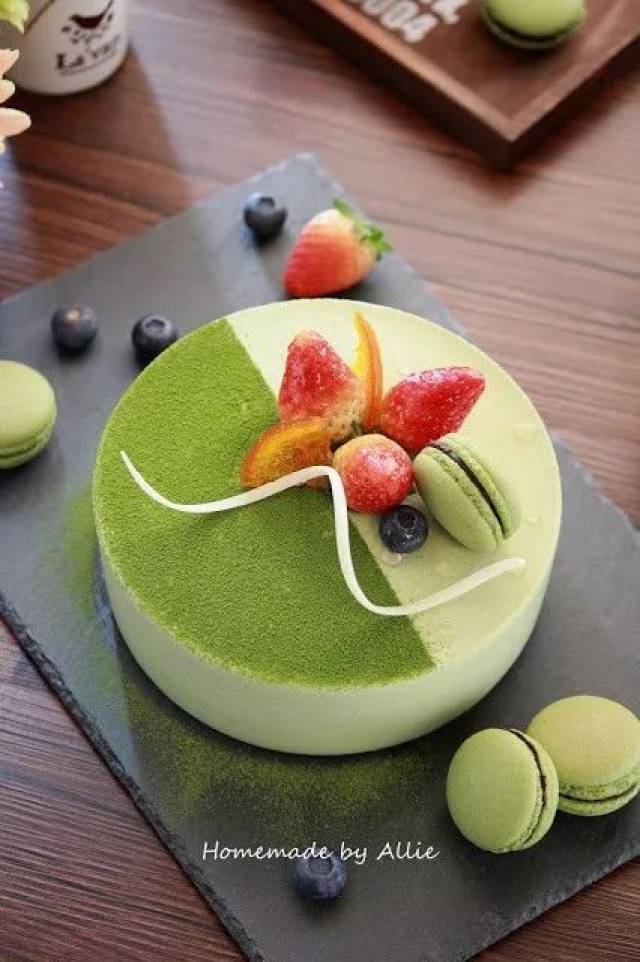 抹茶控一定不会拒绝:6寸抹茶芝士蛋糕