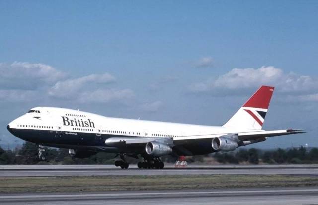 英國航空009號班機事件涉事的波音747-200客機,註冊編號g-bdxh