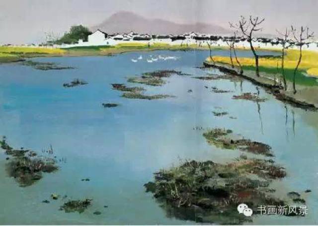 吴冠中油画中的江南，美极了！_搜狐网
