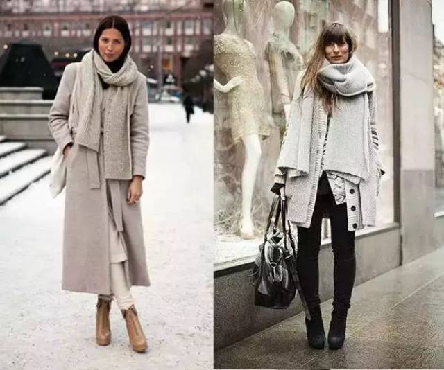 史上最全围巾 大衣搭配法,秋冬时髦保暖的经典