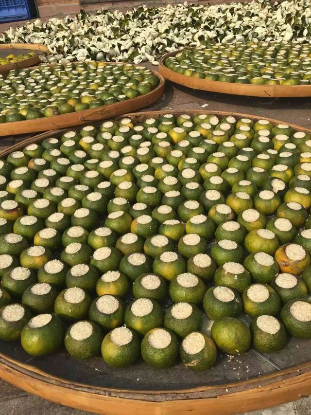 生晒的小青柑.