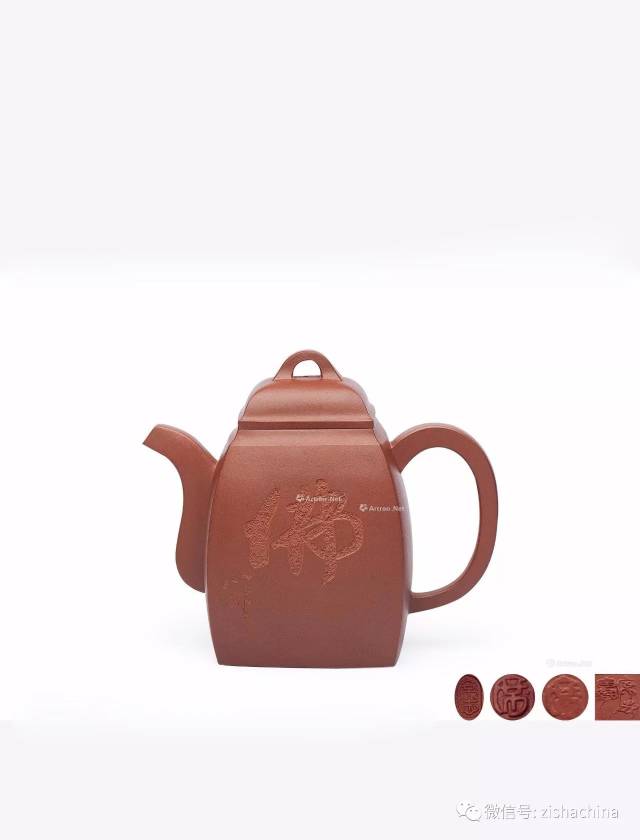 1063紫砂佛教杯 朱道君 (九件套) 落槌价:rmb 100,000 元