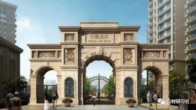 100个小区石材大门案例
