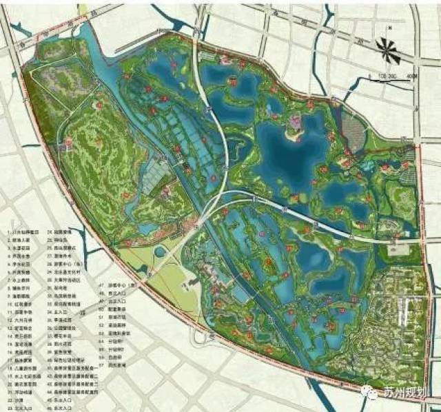 苏州虎丘湿地公园地图图片