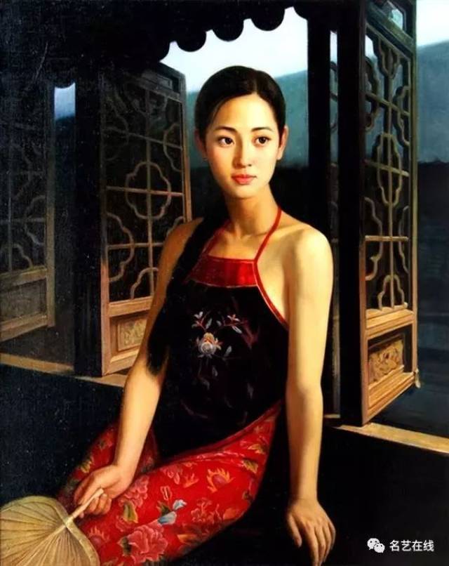 油画家笔下的红花布，浓浓中国情！_搜狐网