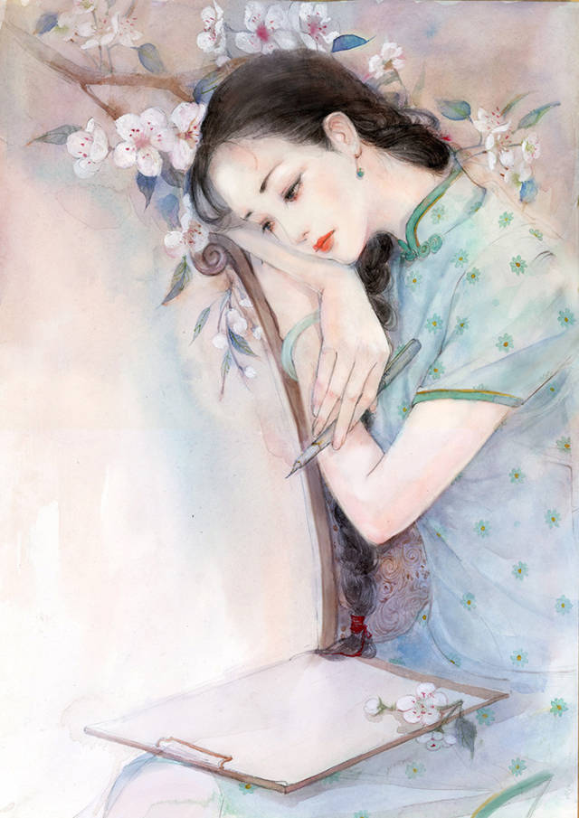 古风美人图:只愿君心似我心,定不负相思意