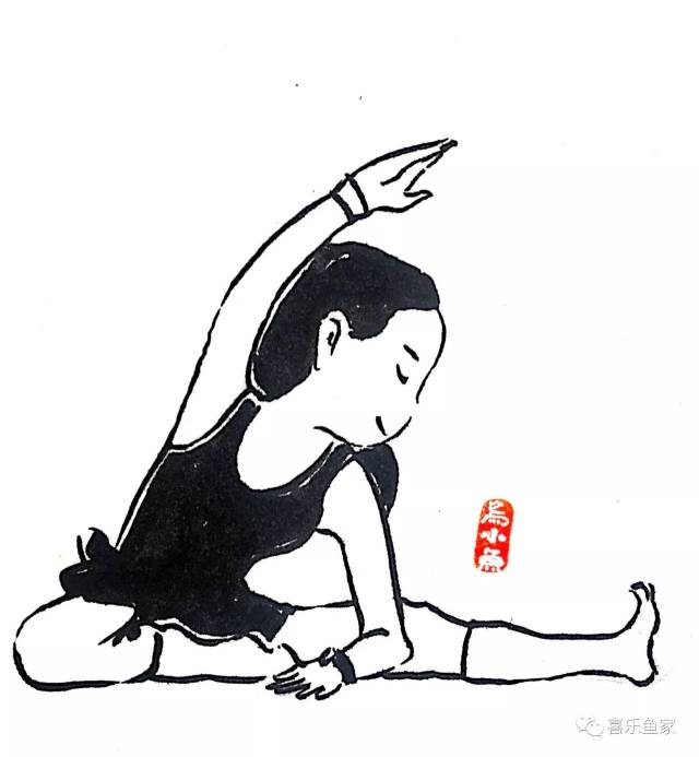 瑜伽漫画小人图图片
