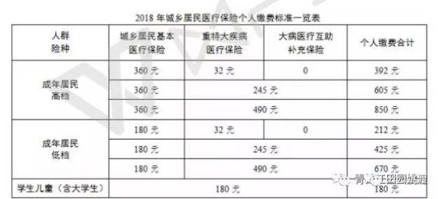 大病醫療互助補充保險 繳費標準: 490元/人·年,245元/人·年兩個