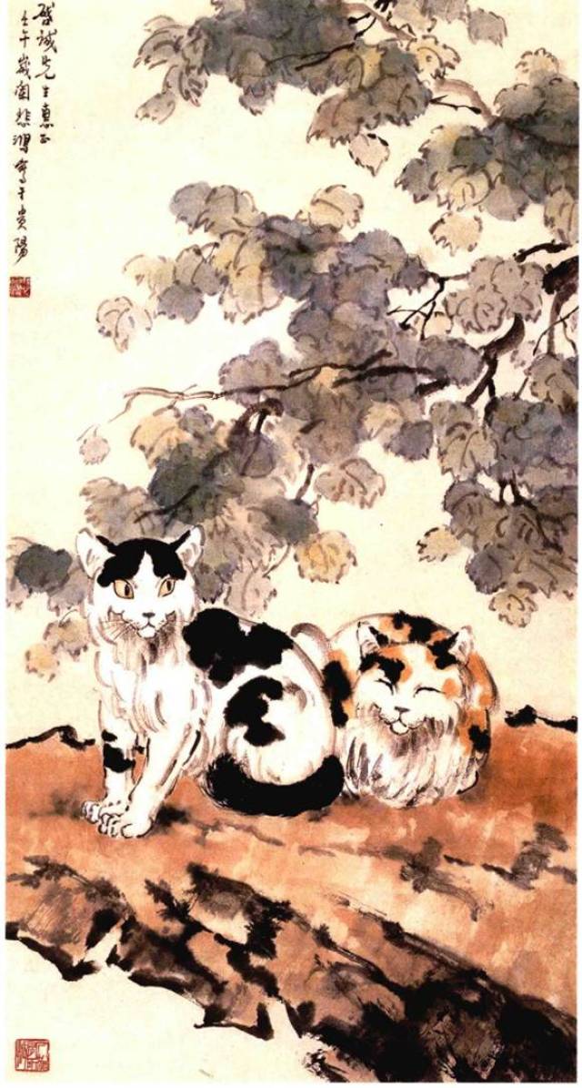 现当代名家：徐悲鸿画猫作品欣赏