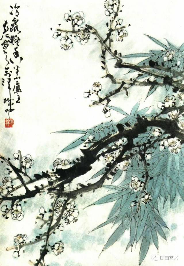 梅竹图元吴瓘纸本水墨纵29.6厘米横79.8厘米辽宁省博物院藏吴瓘为