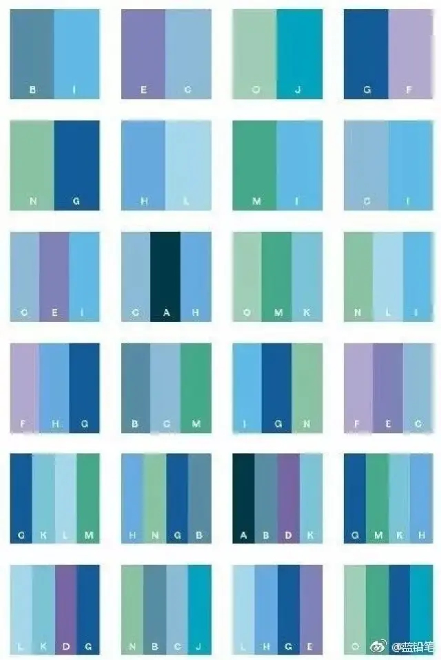 彩虹既是色调配色,也属于渐进配色 对比配色 用色相,明度或艳度的反差