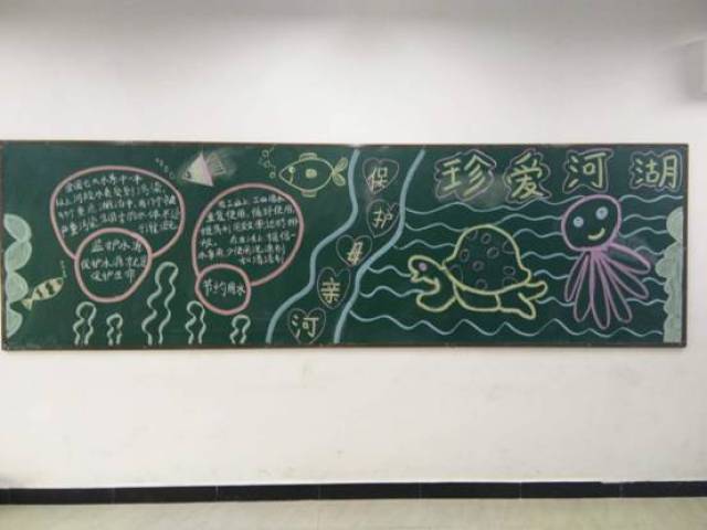 三一班"保护美丽河湖,建设美好家园"主题板报