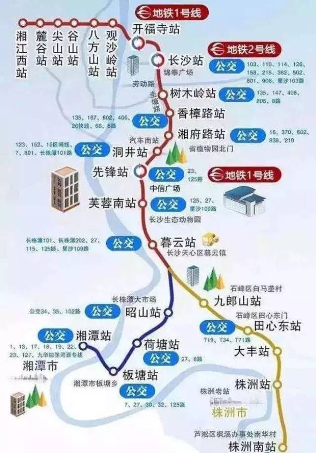 长株潭城际列车路线图图片
