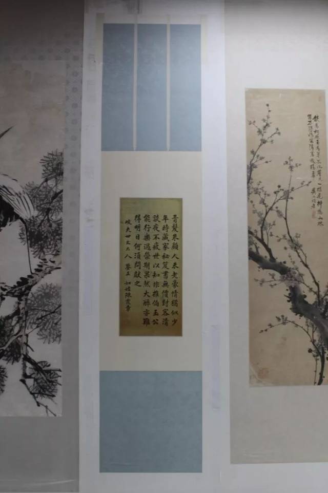 文博修复|书画装裱上墙工序之整体作品上墙