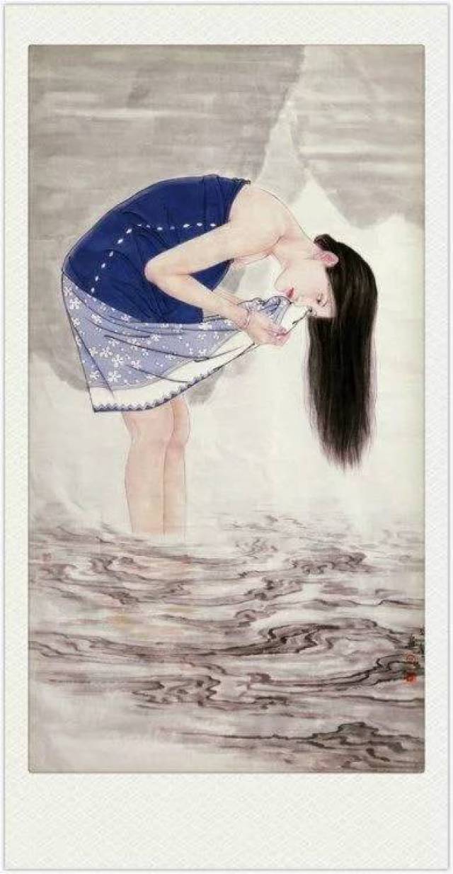 浅析工笔画的造型,名家国画作品,工笔人体画里千娇百媚的少女