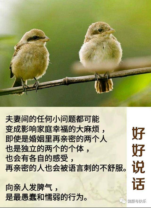 互相尊重,互相理解,不要抱怨,不要指责.