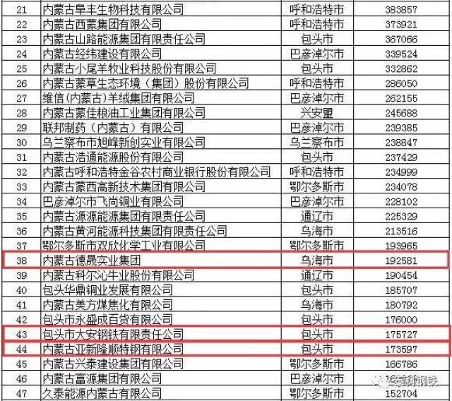 晟实业集团,包头市大安钢铁有限责任公司,内蒙古亚新隆顺特钢有限公司