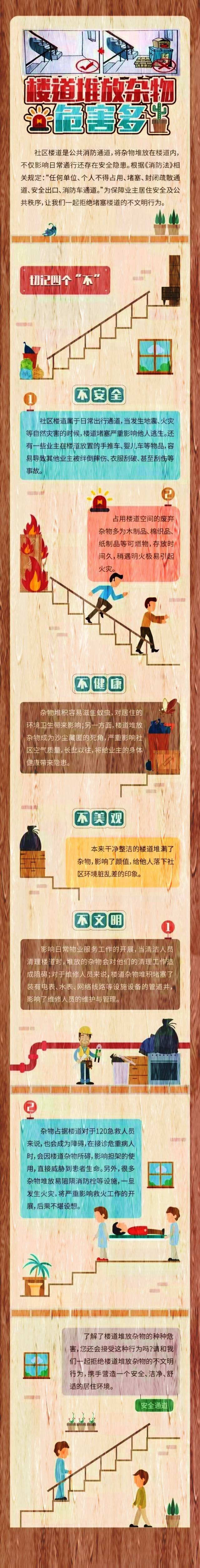 创艺物业提示:请勿在楼道及公共区域堆放杂物避免受到处罚【创艺物业